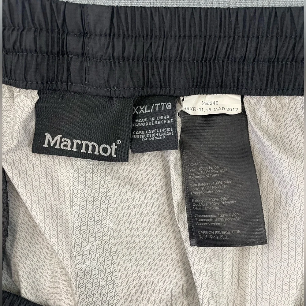 Marmot Black Lightweight Rain Pants